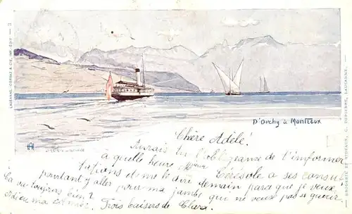 AK / Ansichtskarte  Ouchy_Lausanne_VD a Montreux Panorama