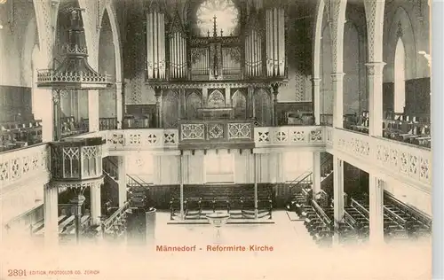 AK / Ansichtskarte  Maennedorf_ZH Reformierte Kirche Inneres