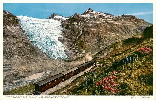 AK / Ansichtskarte  Furka-Oberalp-Bahn mit Rhonegletscher
