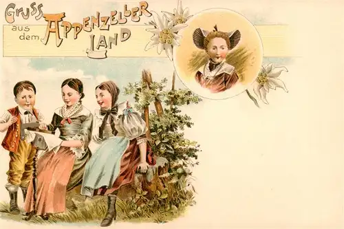 AK / Ansichtskarte  Appenzeller_Land_IR Kinder in Landestracht