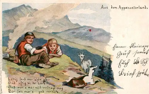 AK / Ansichtskarte  Appenzeller_Land_IR Ziegenhirten