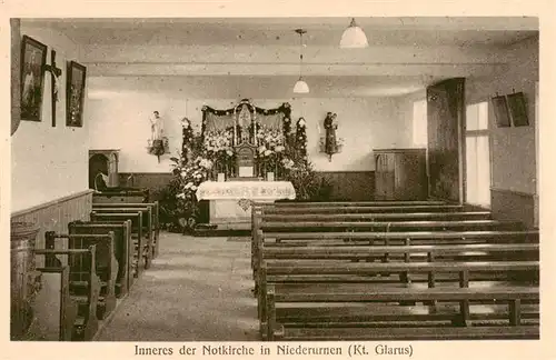 AK / Ansichtskarte  Niederurnen_GL Inneres der Notkirche