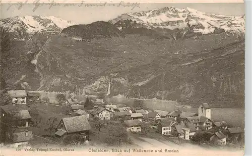 AK / Ansichtskarte  Obstalden Blick auf Wallensee und Amden