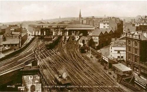 AK / Ansichtskarte  Newcastle__UK-Upon-Tyne_North_East Largest Railway in World