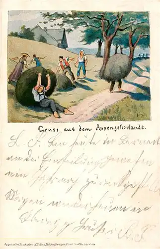 AK / Ansichtskarte  Appenzeller_Land_IR Heuernte