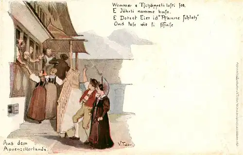 AK / Ansichtskarte  Appenzeller_Land_IR Einlass in die Kneipe