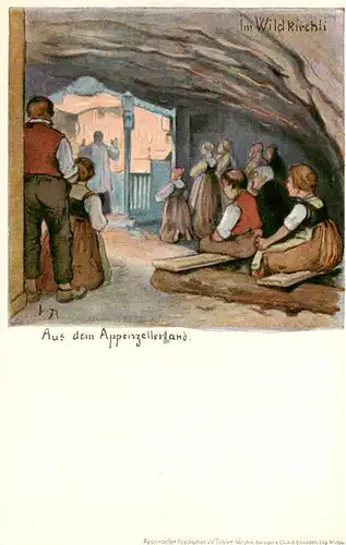 AK / Ansichtskarte  Appenzeller_Land_IR Im Wildkirchli