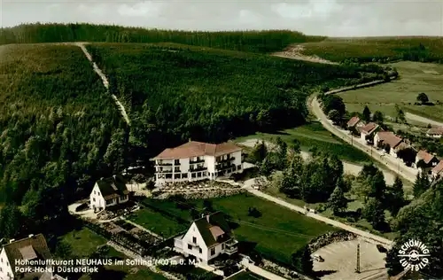 AK / Ansichtskarte  Neuhaus_Solling Park Hotel Duesterdiek Fliegeraufnahme