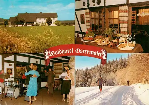 AK / Ansichtskarte 73916000 Oberbrumberg Waldhotel Ostermeier Cafe Restaurant Langlaufloipe