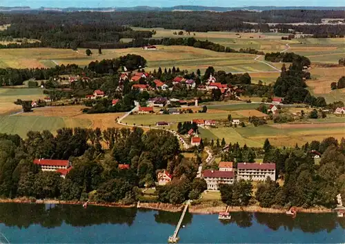 AK / Ansichtskarte  Holzhausen_Ammersee Fliegeraufnahme mit Bayer Verwaltungsschule