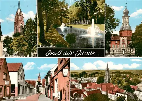 AK / Ansichtskarte 73916070 Jever Frankenturm Prinzen Allee Schloss Wasserpfortstrasse Teilansicht