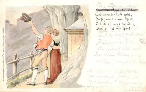 AK / Ansichtskarte  Appenzeller_Land_IR Trachtenpaar