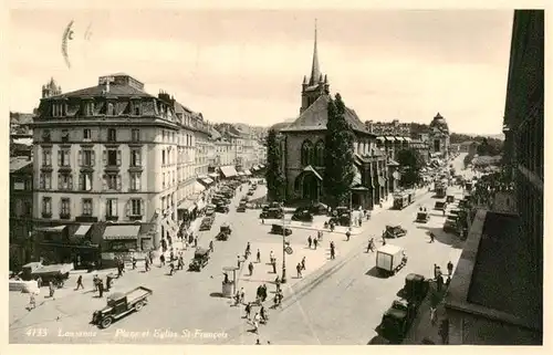 AK / Ansichtskarte  Lausanne_VD Place et Eglise St Francois