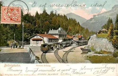 AK / Ansichtskarte  Bruenigbahn_Bruenig_OW Station Bruenig