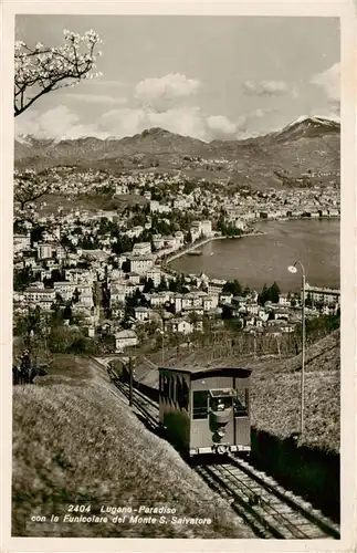 AK / Ansichtskarte  Paradiso_Lago_di_Lugano_TI con la Funicolare del Monte San Salvatore