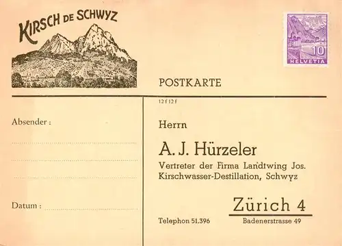 AK / Ansichtskarte  Schwyz_SZ Kirsch de Schwyz