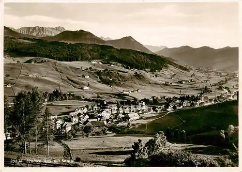 AK / Ansichtskarte  Urnaesch_AR Panorama mit Saentis