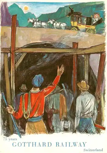 AK / Ansichtskarte  Gotthardbahn 75 Jahre Gotthard Railway Switzerland