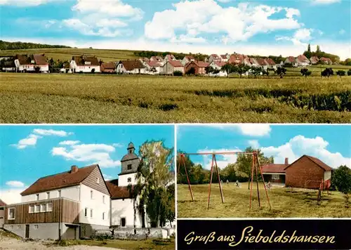 AK / Ansichtskarte  Sieboldshausen_Rosdorf Panorama Kirche Kinderspielplatz