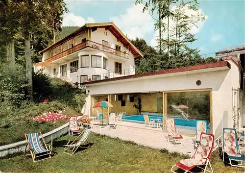 AK / Ansichtskarte  Ruhpolding Gaestehaus Am Westernberg mit Hallenbad