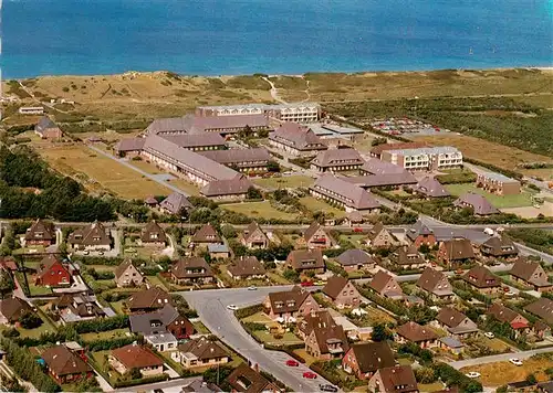 AK / Ansichtskarte  Westerland_Sylt Fliegeraufnahme mit Nordseeklinik und Sanatorium der AWO