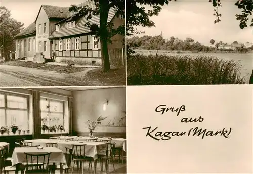 AK / Ansichtskarte  Kagar_Rheinsberg Gasthaus Pension Steffen Gastraum Panorama