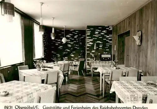 AK / Ansichtskarte 73916210 Oberpoebel_Schmiedeberg Gaststaette und Ferienheim des Reichsbahnamtes Dresden