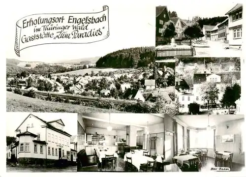 AK / Ansichtskarte  Engelsbach Panorama Gaststaette Zum Paradies Gastraeume