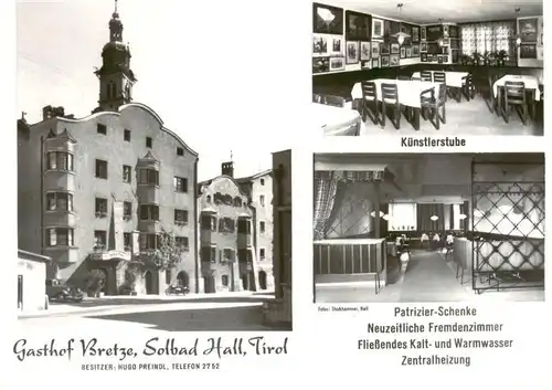 AK / Ansichtskarte  Bad_Hall_Solbad_Hall_AT Gasthof Bretze Kuenstlerstube Patrizier Schenke