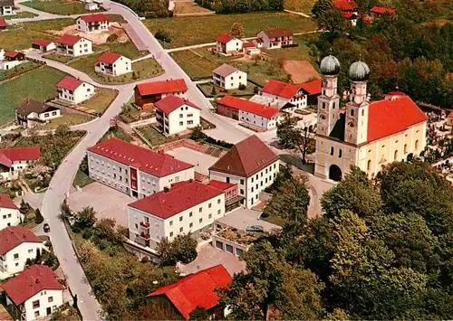 AK / Ansichtskarte  Pfarrkirchen_Inn Wallfahrtskirche mit Salvatorkolleg Fliegeraufnahme