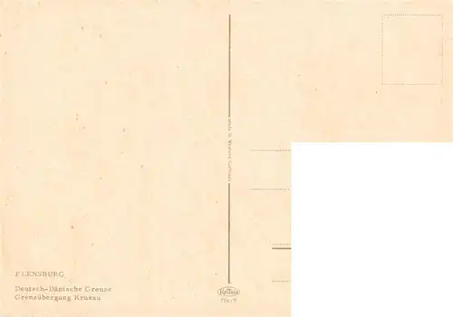 AK / Ansichtskarte  Flensburg__Schleswig-Holstein Deutsch Daenische Grenze Grenzuebergang Krusau