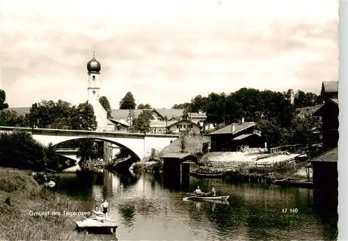 AK / Ansichtskarte  Gmund_Tegernsee Seepartie mit Kirche
