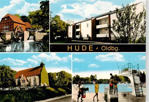 AK / Ansichtskarte  Hude__Oldenburg Muehle Wohnhaus Park Schwimmbad