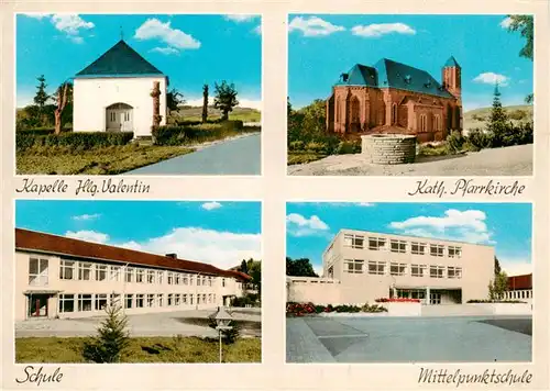 AK / Ansichtskarte 73916370 Dueppenweiler_Beckingen Kapelle Hlg Valentin Kath Pfarrkirche Schule Mittelpunktschule