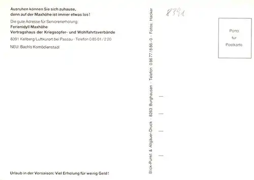 AK / Ansichtskarte  Kellberg_Thyrnau_Passau Bachls Komoedienstadl Teilansichten