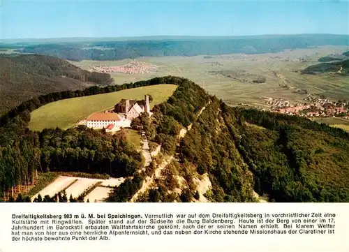 AK / Ansichtskarte 73916445 Spaichingen Dreifaltigkeitsberg Fliegeraufnahme