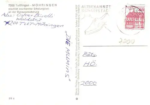 AK / Ansichtskarte 73916458 Moehringen_Tuttlingen Fliegeraufnahme