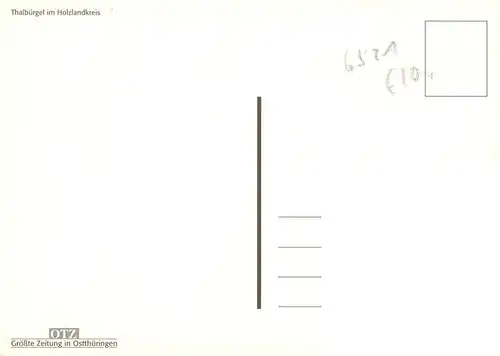 AK / Ansichtskarte  Thalbuergel_Buergel_Thueringen Fliegeraufnahme