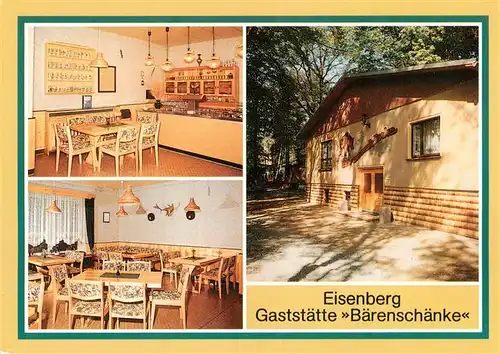 AK / Ansichtskarte  Eisenberg__Thueringen Gaststaette Baerenschaenke Gastraeume