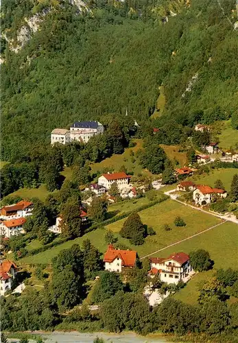 AK / Ansichtskarte  Marquartstein Fliegeraufnahme mit Burg Cafe