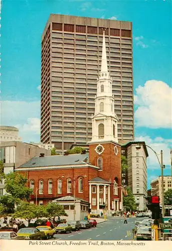 AK / Ansichtskarte 73916527 Boston__Massachusetts_USA Park Street Church Freedom Trail