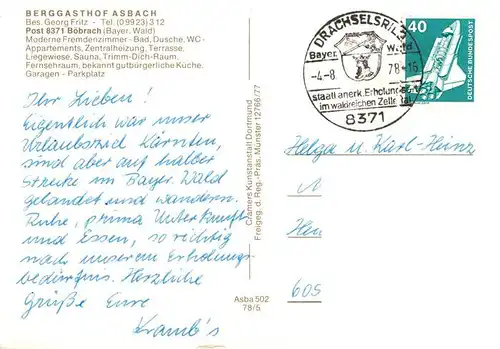 AK / Ansichtskarte  Boebrach_Bayern Berggasthof Asbach Fliegeraufnahme