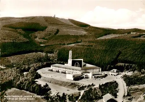 AK / Ansichtskarte  Kirchhundem Missionshaus Maria Koenigin mit Blick zur Hohen Bracht Fliegeraufnahme