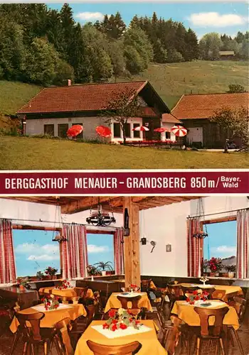 AK / Ansichtskarte 73916552 Grandsberg_Niederbayern Berggasthof Menauer Gastraum