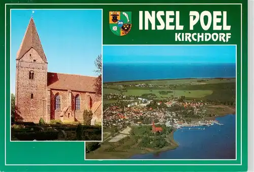 AK / Ansichtskarte  Kirchdorf_Poel Kirche Fliegeraufnahme