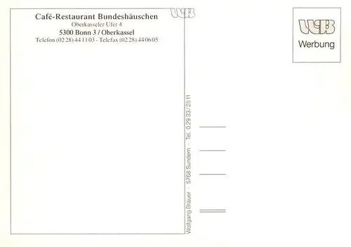 AK / Ansichtskarte  Oberkassel_Bonn Cafe Restaurant Bundeshaeuschen