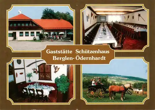 AK / Ansichtskarte 73916635 oedernhardt Gaststaette Schuetzenhaus Gastraeume Pferdekutsche