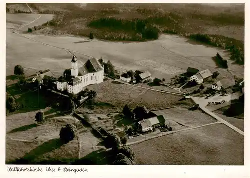 AK / Ansichtskarte 73916650 Wies_Steingaden Wallfahrtskirche Wies Fliegeraufnahme