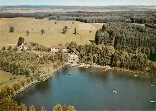 AK / Ansichtskarte  Bad_Woerishofen Strandbad und Terrassencafe Waldsee Fliegeraufnahme