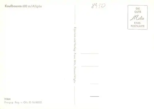 AK / Ansichtskarte  Kaufbeuren Fliegeraufnahme